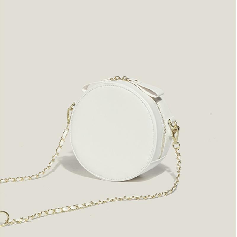 Small round bag with niche design chain for women's spring and summer new high-end texture versatile fashion one shoulder crossbody small bag