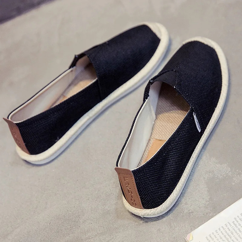 en Casual Mens Old Breathable Beijing Cloth Canvas Summer Leisure Flats Fisherman Driving Shoes Walking Low Help 24