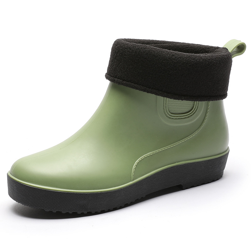 Rain Winter for Warm Outdoor Fishing Boots Waterproof Working Shoes Fashion Slip-on Rubber Booties Women Galoshes a75a