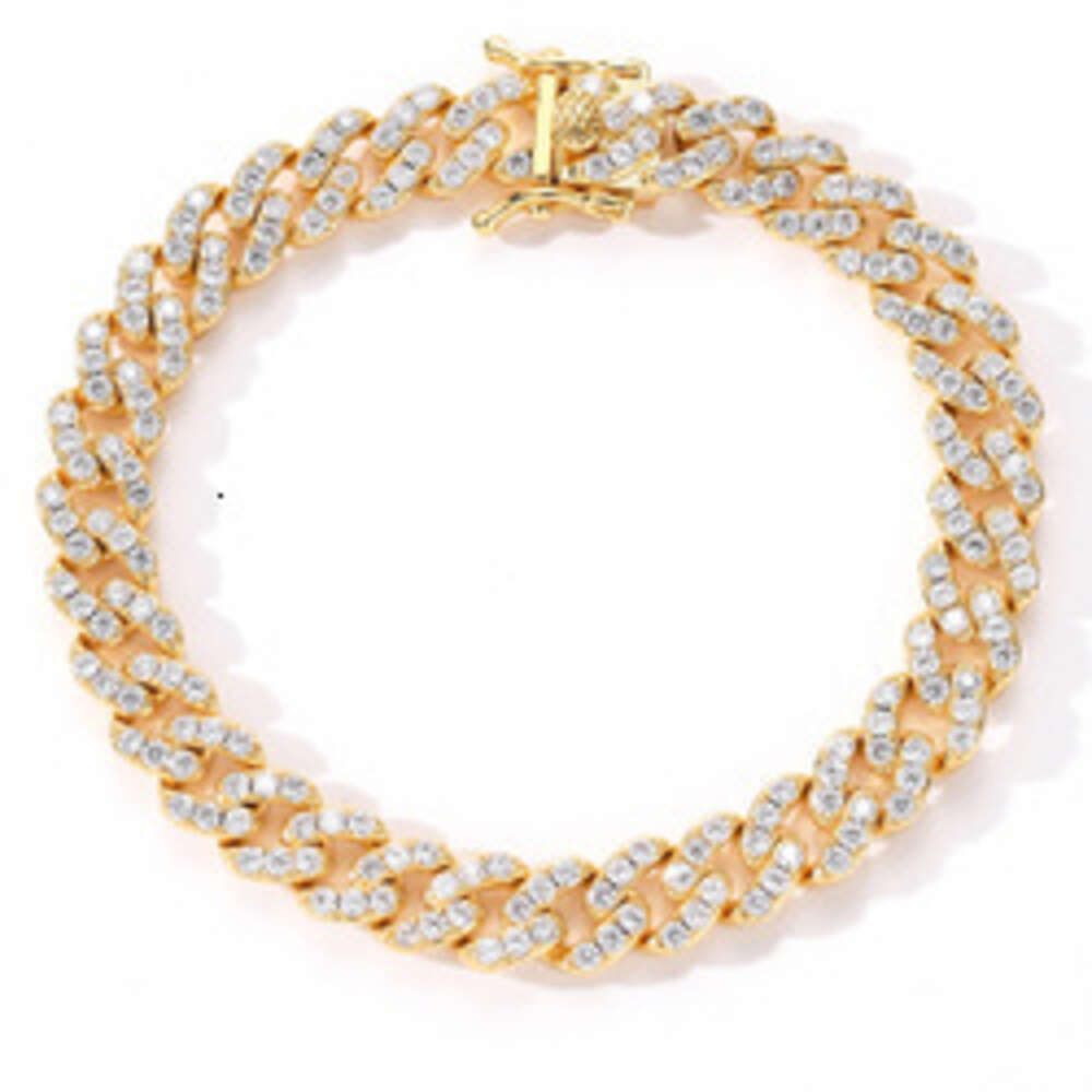 2023 New Style Lifeng Luxury Jewelry Sliver Gold Moissanite Diamond Cuban Chain Trendy Fashion Style Hip Hop Jewelry