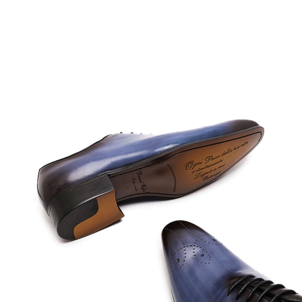FELIX CHU Mens Oxford Genuine Leather Whole Cut Fashion Pointed Toe Lace-Up Formal Business Wedding Dress Shoes For Men