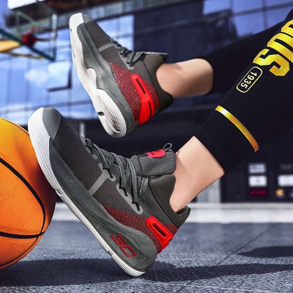 Sneakers Non-slip Wear-resistant High-top Couple Breathable Men's Basketball Shoes