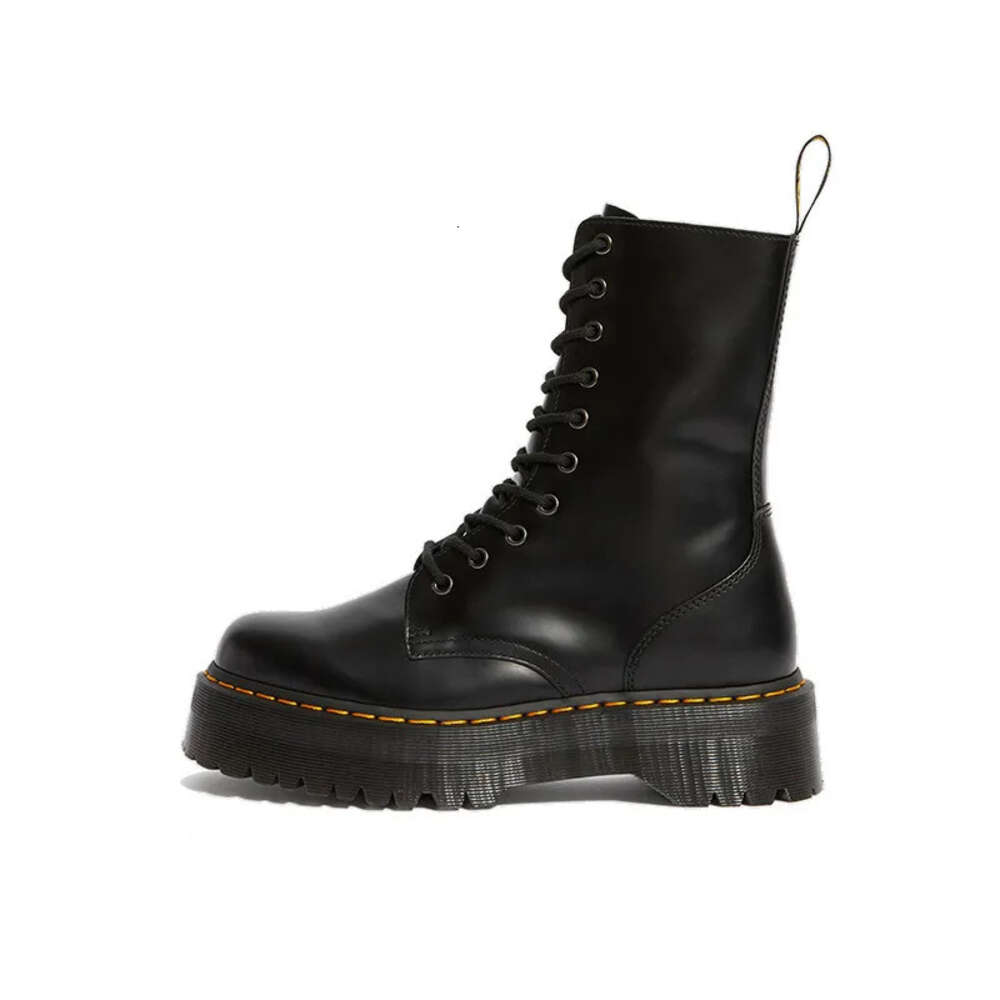 Original Women Platform Boots Leather Men Thick Sole Ankle Sexy Female Punk Motorcycle Shoes Combat Booties Plus Size