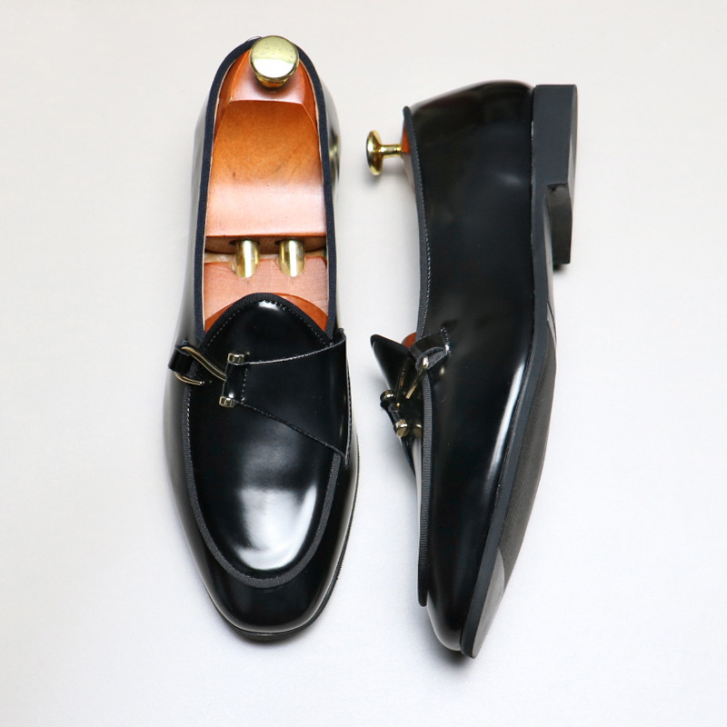 Men's Shoes New Casual Bean Shoes Men's British Business Dress Leather Shoes Men's Free Shipping
