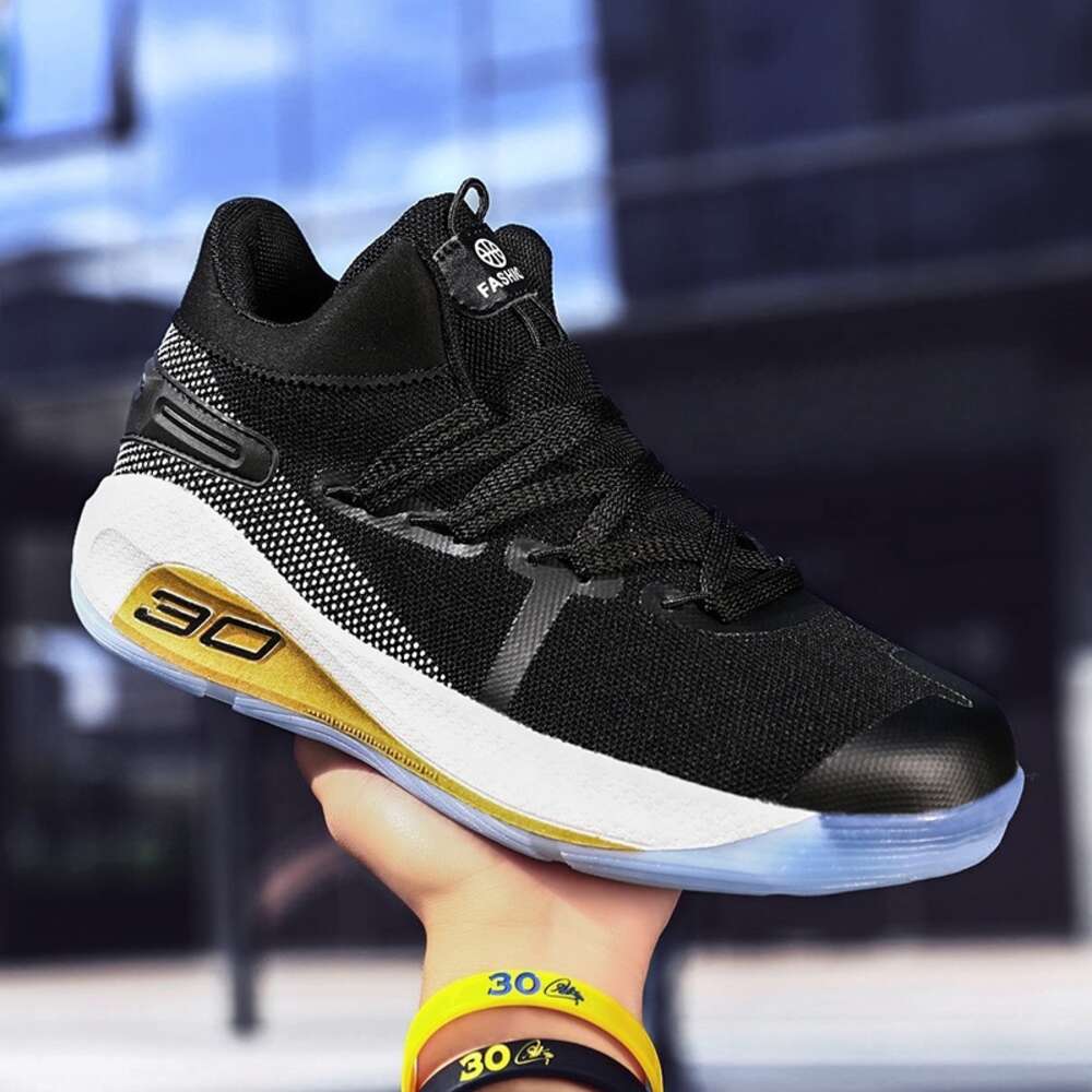 Sneakers Non-slip Wear-resistant High-top Couple Breathable Men's Basketball Shoes