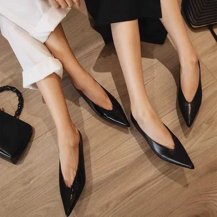 Pointed Womens Boat 2024 New Toe Pumps Kitten Heels Dress Shoes Office Work for Female Black Spring Autumn Women ShoesL