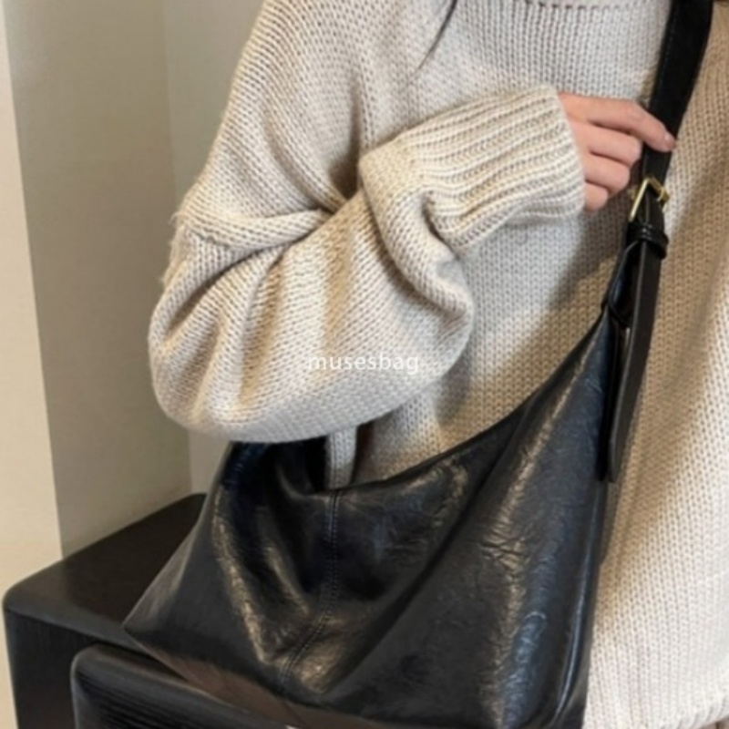 Advanced and high-capacity bag for women's new soft leather crossbody bag casual shoulder bag textured commuting tote bag