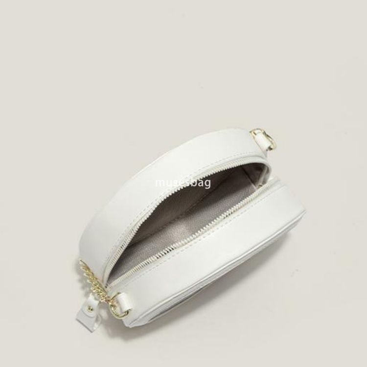 Small round bag with niche design chain for women's spring and summer new high-end texture versatile fashion one shoulder crossbody small bag