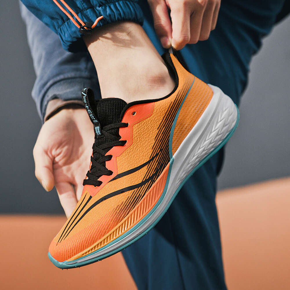 High quality fashionable casual sports high elasticity shock absorption PU outsole comfortable men's running shoes