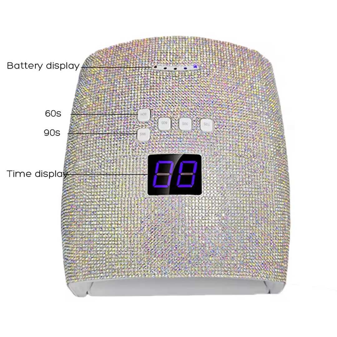 Nail Dryers Rechargeable With Rhies Cordless Nail Dryer Foot Therapy Hine Lamp For Wireless UV LED Lights On Nails G240529