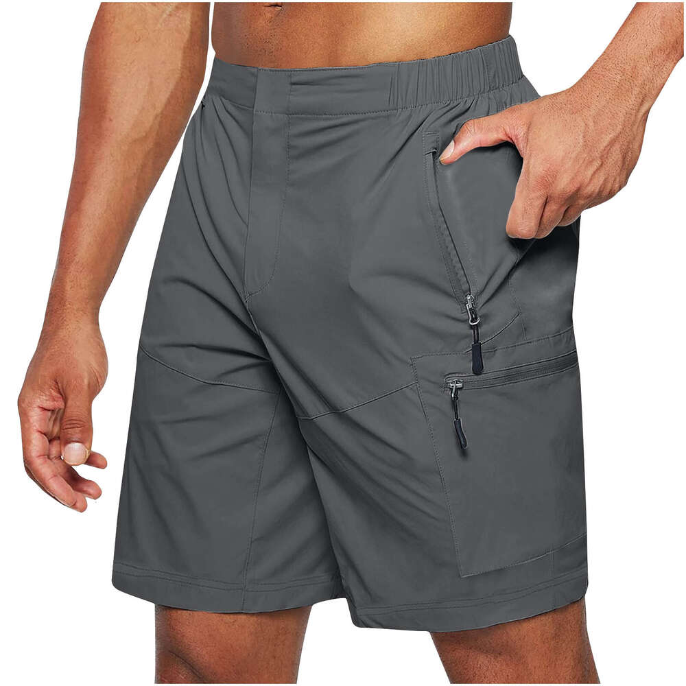 Summer Men Cargo Shorts Designer Casual Overall Short Pants Plus Size 4XL Workwear New Zipper Multi Pocket Mobile Short Trousers