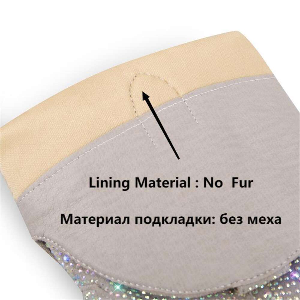 Onlymaker Women Knee High Boots Rhinestone Glitter Bling Shiny Western Pointed Toe Block Heel Pull-On Cowgirl Booties