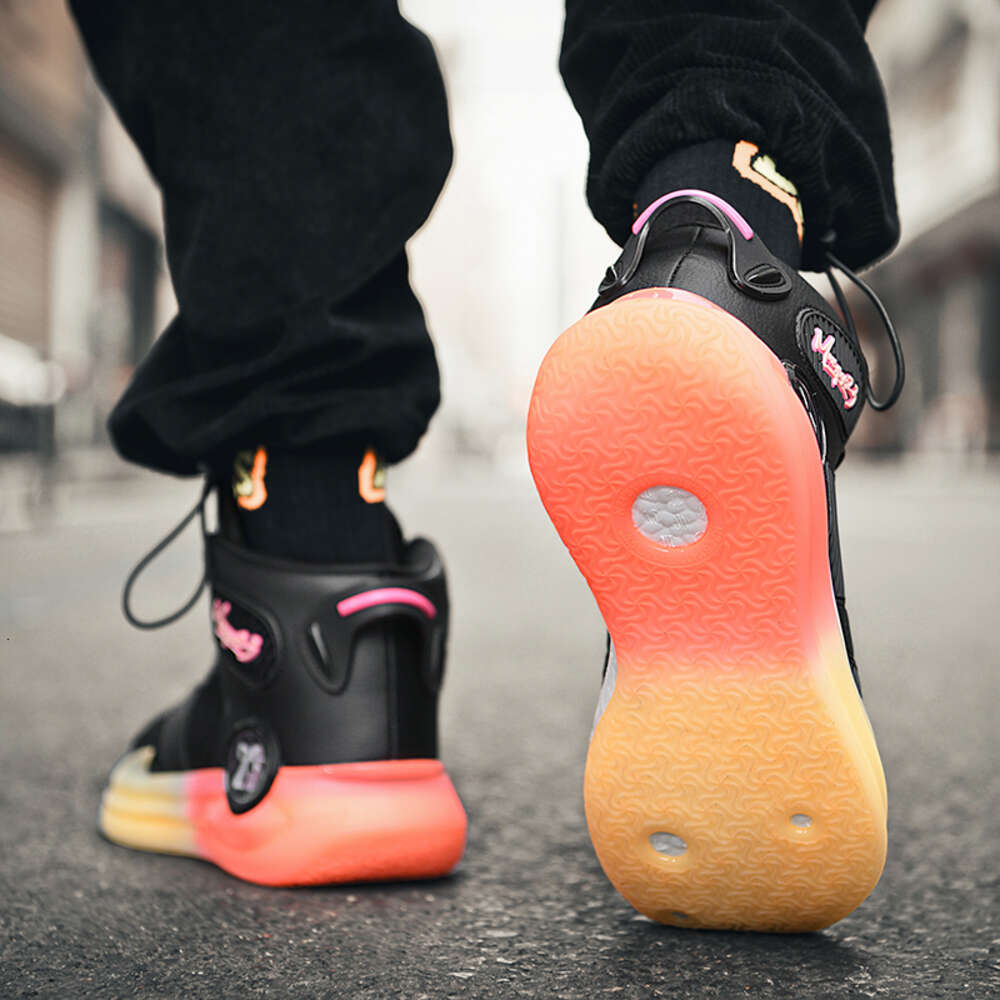 Fashion trend high top boots man comfortable sport basketball shoes