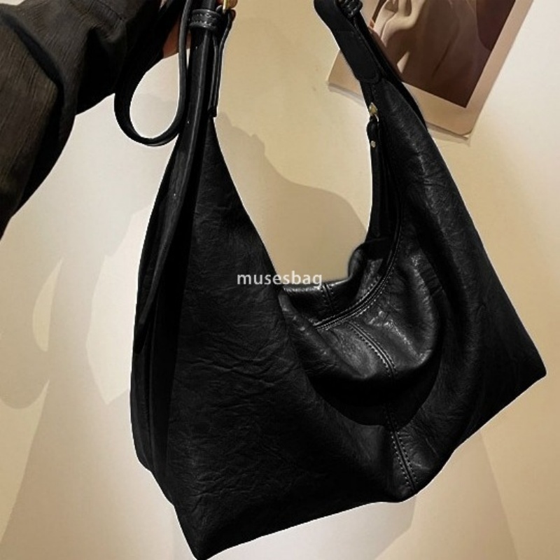 Advanced and high-capacity bag for women's new soft leather crossbody bag casual shoulder bag textured commuting tote bag