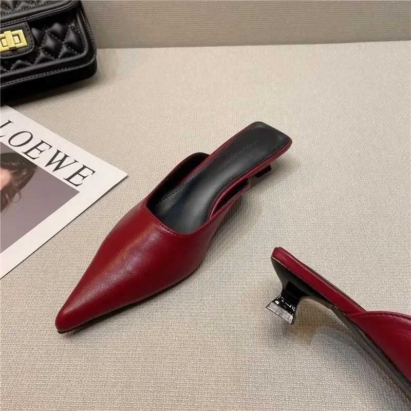 Summer Low Heel Sandals White Rubber Slides Mules Shoes for Women 2024 Outside Woman Slippers Normal ComfortableL464 b51