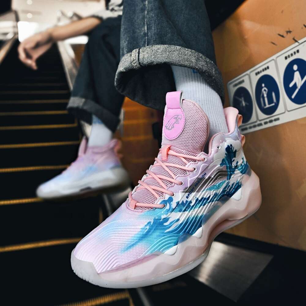 High Quality Fashion Breathable Sneakers Men Women Anti-slip Outdoor Sports Basketball Shoes