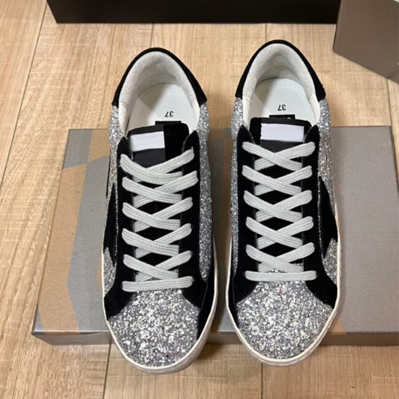 Sneakers Cases Women Casual Shoes Sequin Classic White Men Tennis shoe New Fashion Shoes 27774