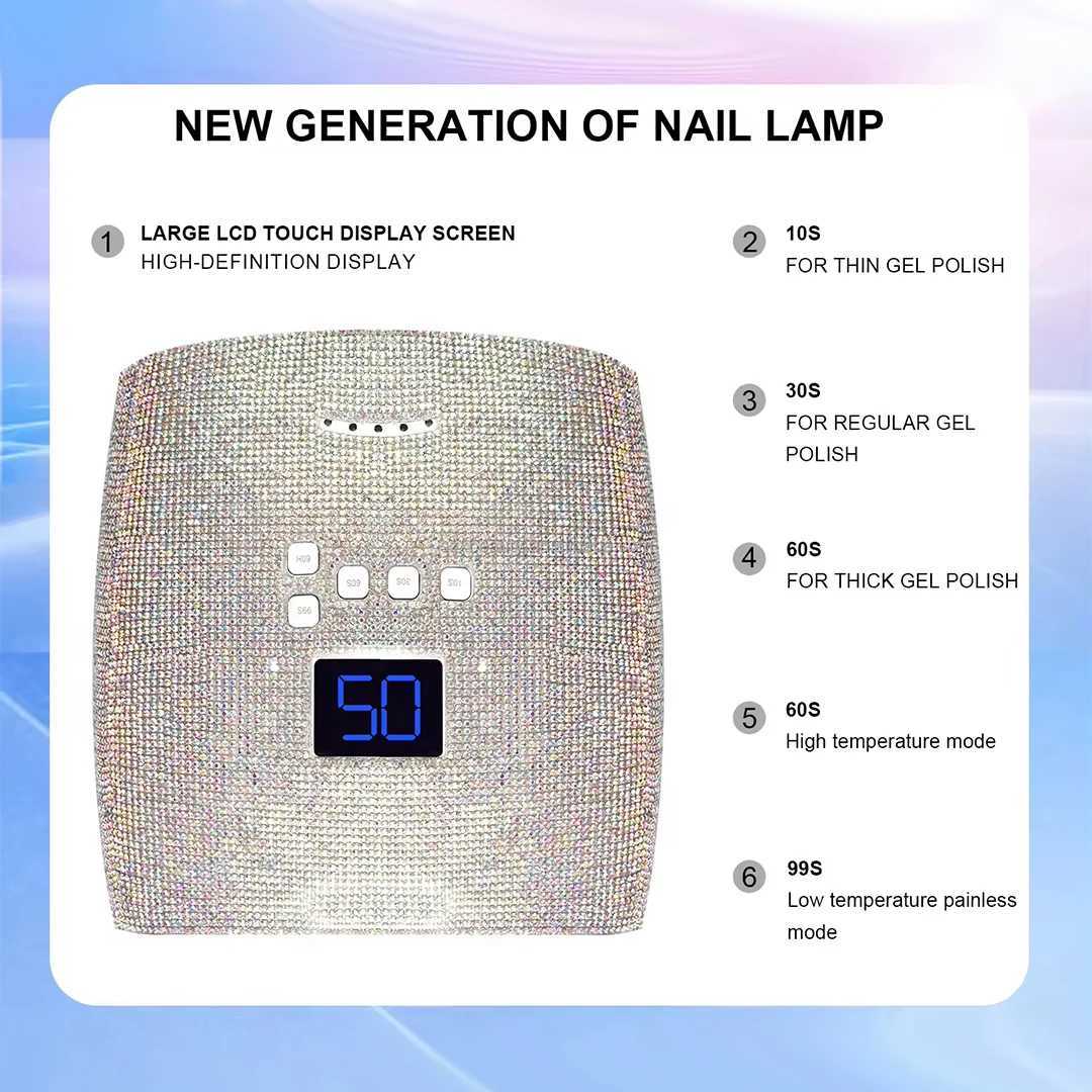 Nail Dryers Rechargeable With Rhies Cordless Nail Dryer Foot Therapy Hine Lamp For Wireless UV LED Lights On Nails G240529