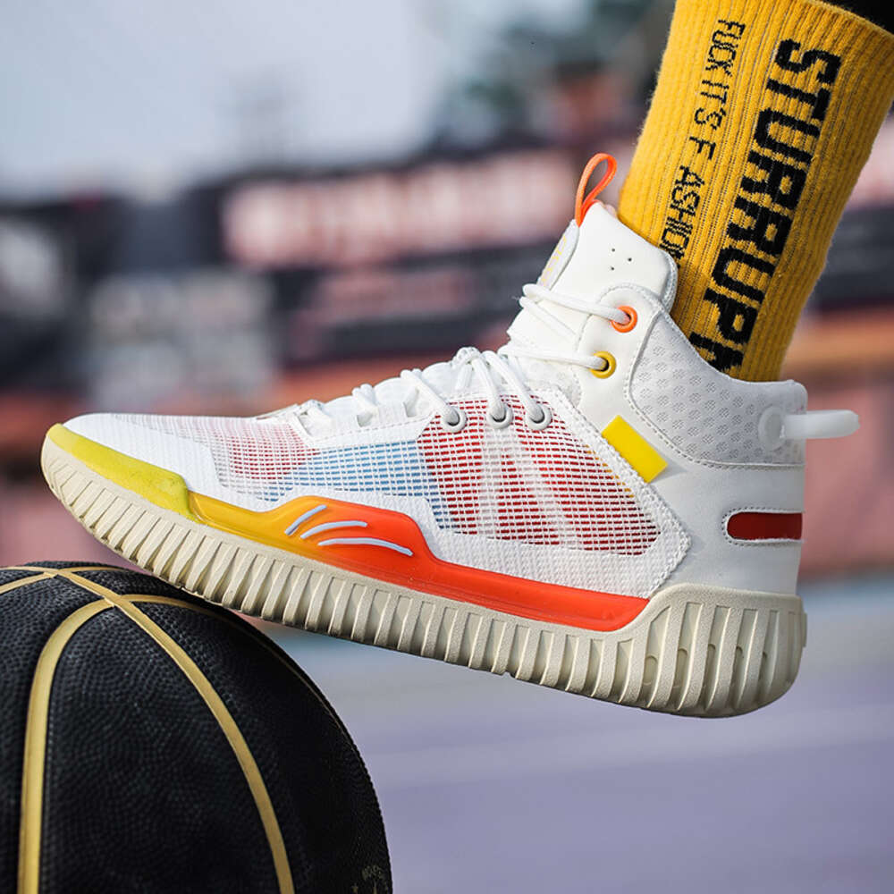 Breathable Couple High-top Boots Men Anti-skid Sneakers Outdoor Basketball Shoes