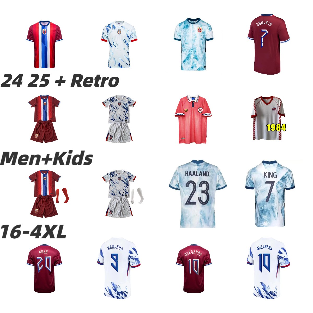 Norge 2024 soccer jersey HAALAND ODEGAARD LARSEN BERGE Norvegia national team 24 25 Norvege SORLOTH Noreg 2025 RYERSON Football Shirt Nor way 1984 1998 1999 retro top