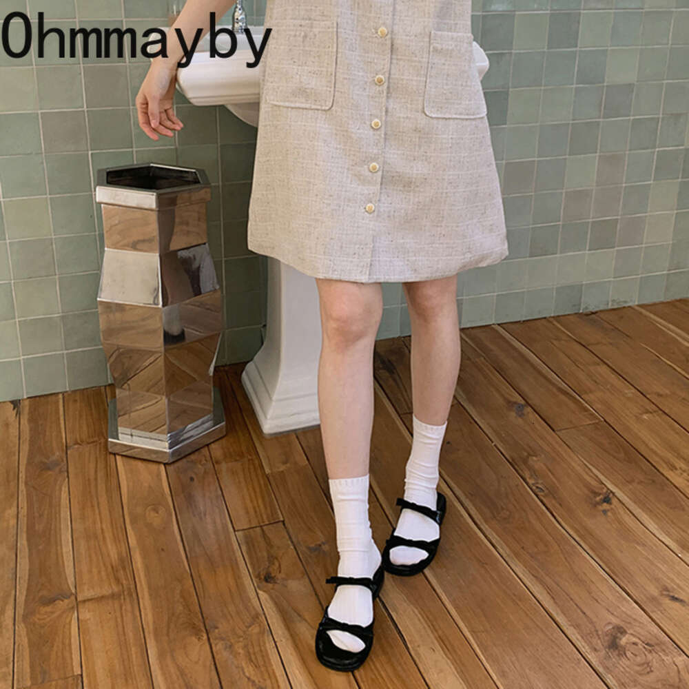 2024 Summer Women Slippers Fashion Elegant Open Toe Beach Slides Shoes Ladies Outdoor Street Style Flats Sandalias 8d6b8