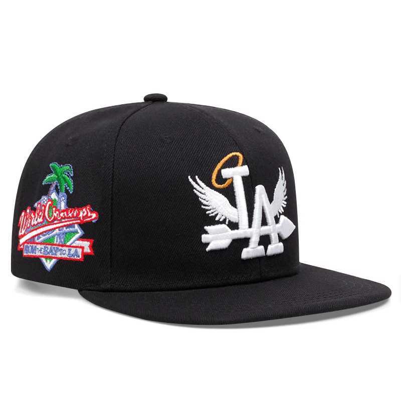 Ball Caps 2024 New Letter Wing Side Coconut Tree Embroidery High Quality Street Rap Hip Hop Baseball Hat for Men and Women