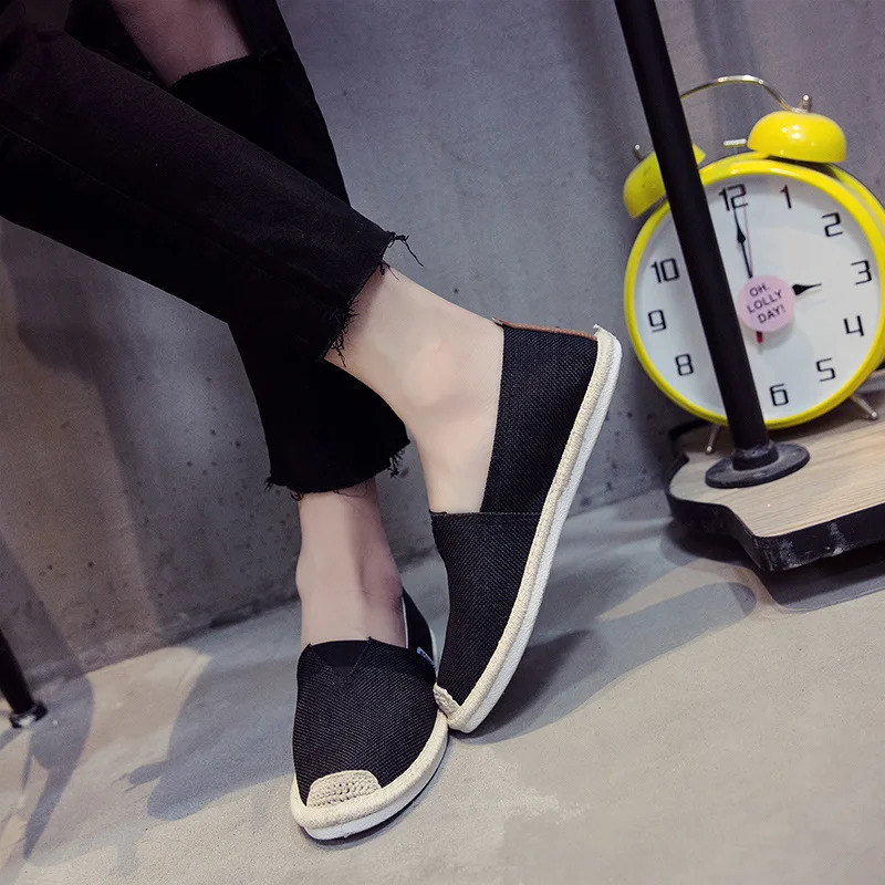 en Casual Mens Old Breathable Beijing Cloth Canvas Summer Leisure Flats Fisherman Driving Shoes Walking Low Help 24