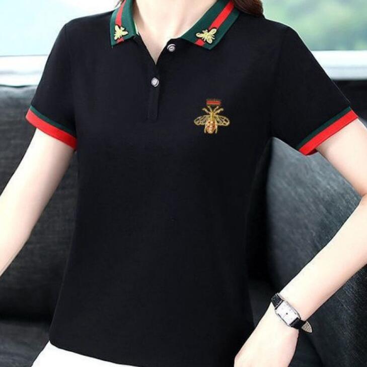 Designer Polo Shirt For bee Luxury for Women T-shirt Lapel Embroidery Short-sleeved T-shirt Classic top
