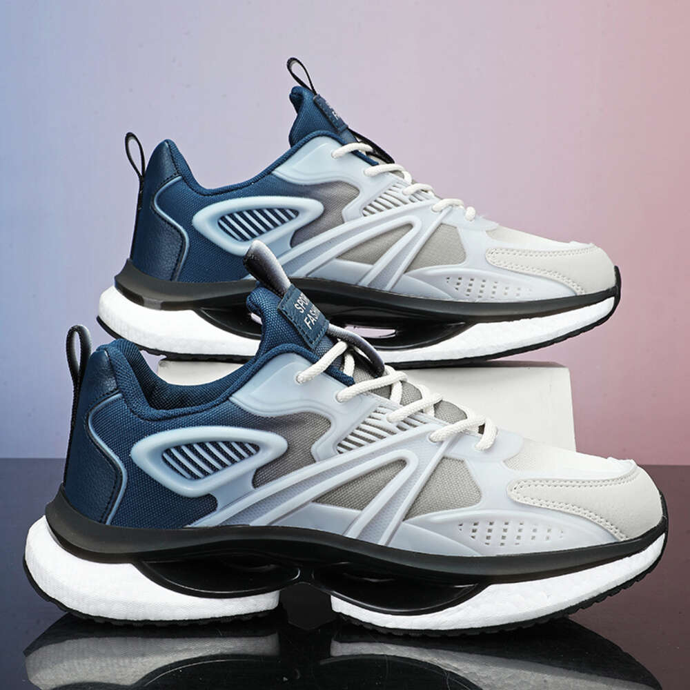 2023 high quality men's fashion Glow sports cushion breathable Shock absorption Popcorn sole running shoes