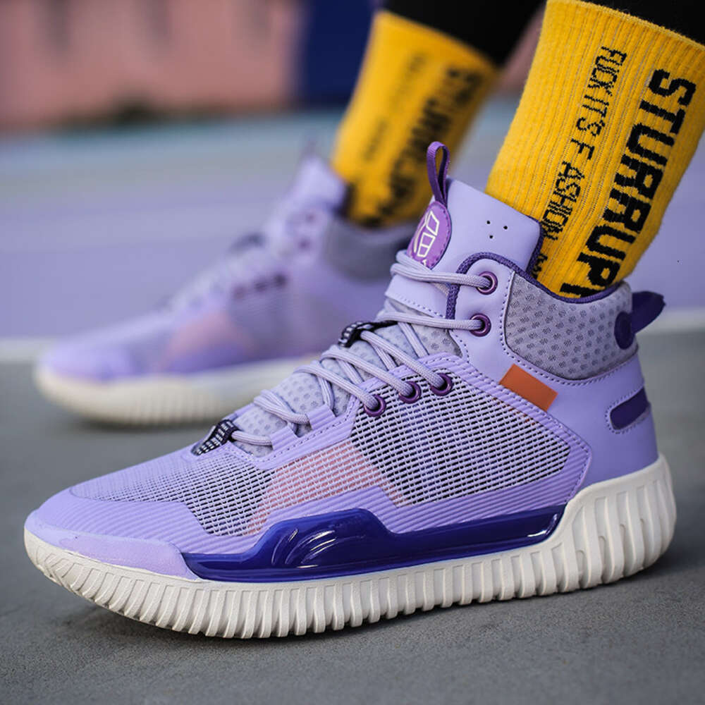 Breathable Couple High-top Boots Men Anti-skid Sneakers Outdoor Basketball Shoes