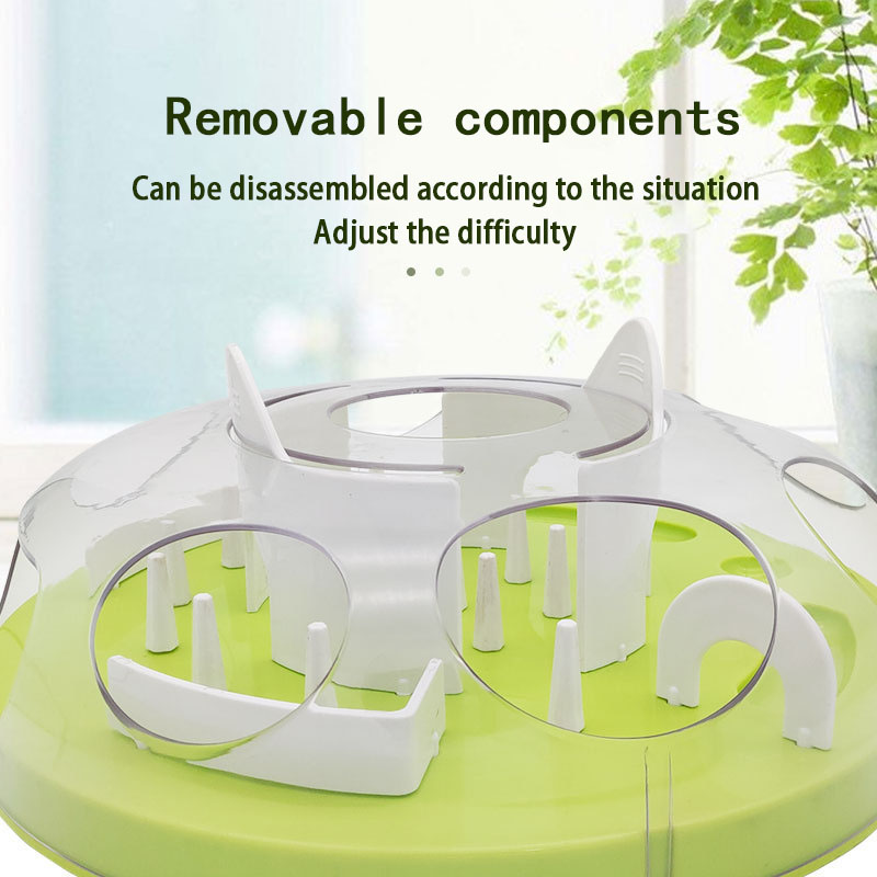 Pet Cat Toy Anti-Choking Maze Training Puzzle Slow Food Bowl Toy