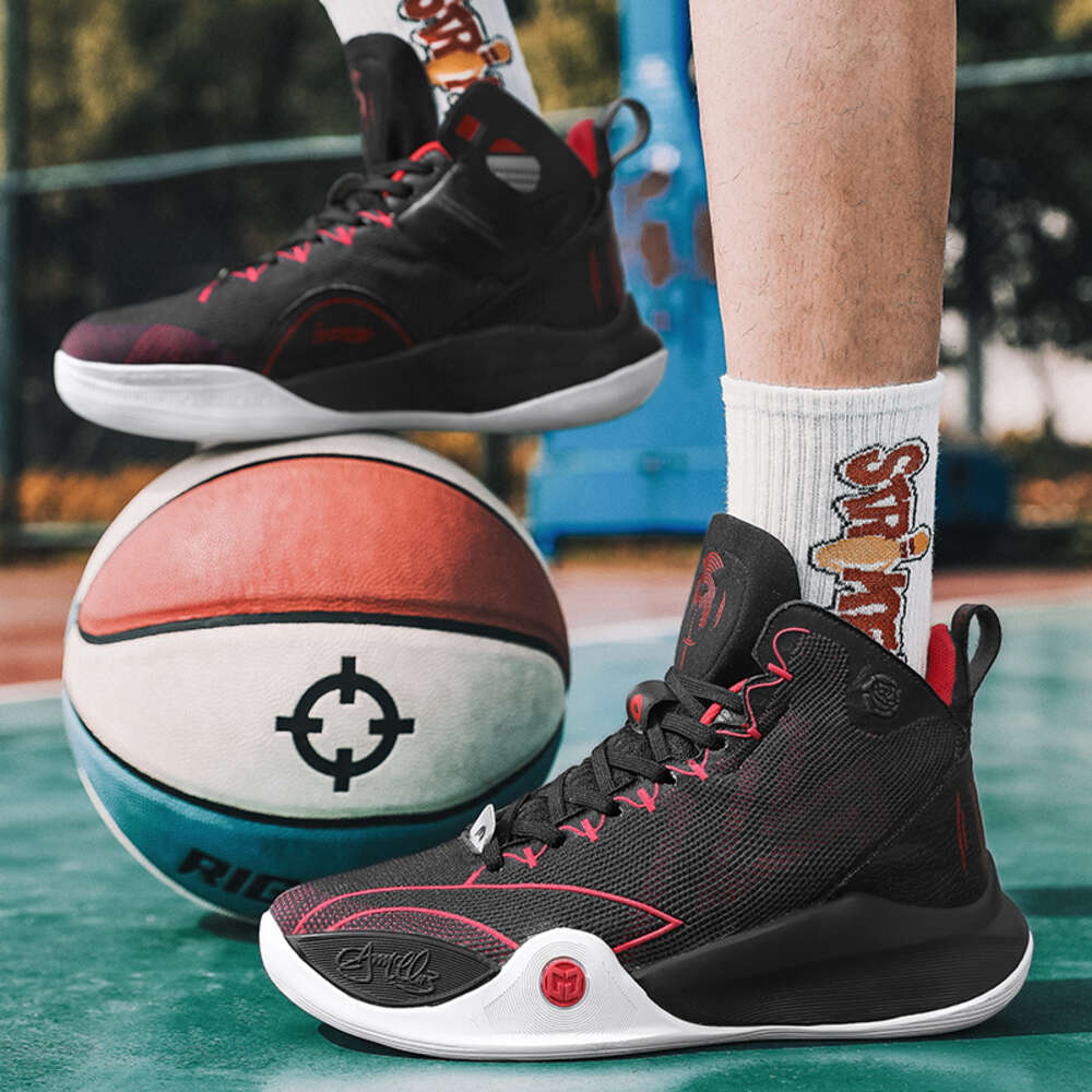 Professional outdoor quality china design new arrive cheap high top men basketball sports shoes