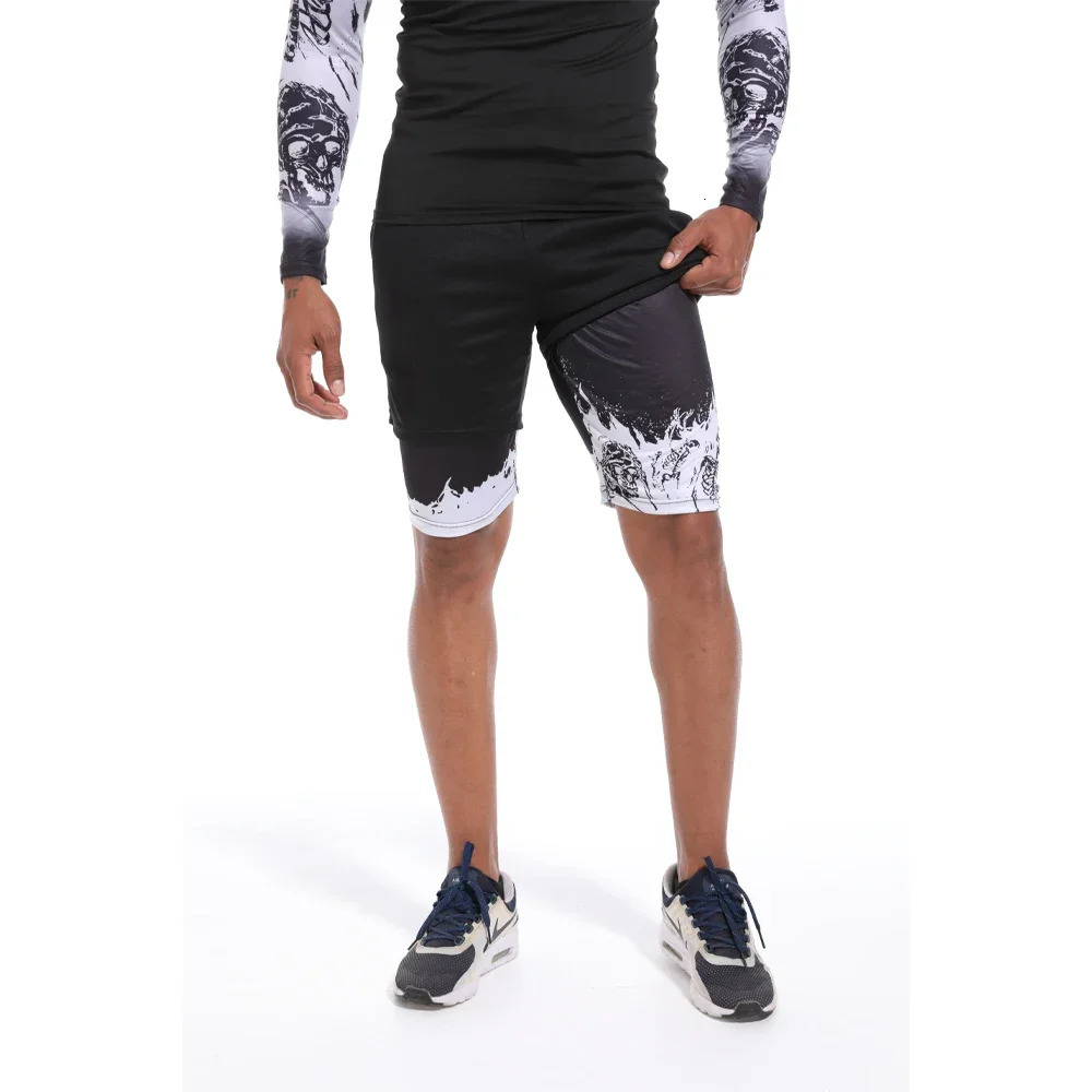 Berserk Anime Gym Shorts Men Fitness Sacrifice Print Y2K Performance 2 in 1 Quick Dry Athletics Short Pants Summer Male 240601