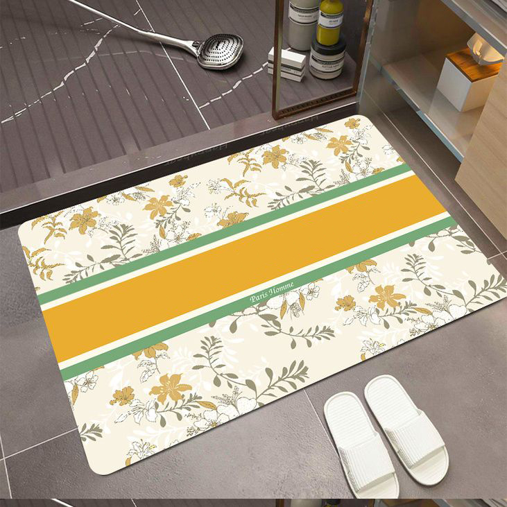 Fashion Fancy Carpets Designer Rug Round Brand Footcloth Bathroom Non Slip Rugs Letter Room Decor Water Absorption Bath Mat