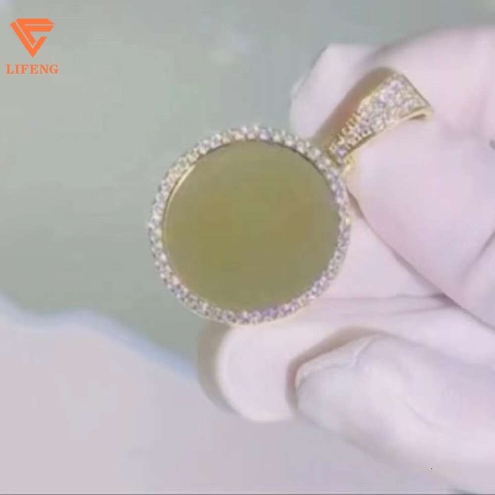 Hip Hop Jewelry Pendant Diamond Moissanite Tennis Chain Custom Picture Jewelry Photo Pendant Necklace
