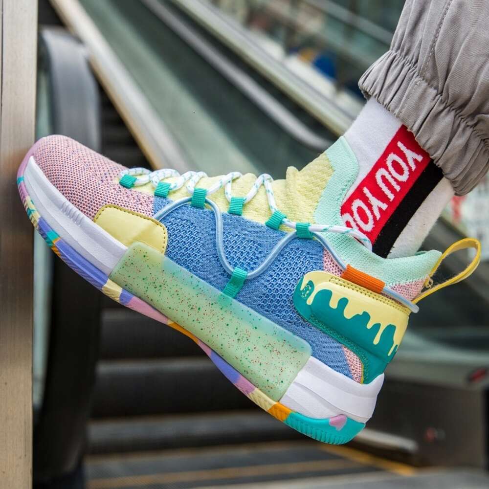 Men's Shoes Sneakers Anti-skid High-top Couple Breathable Man Basketball Boots