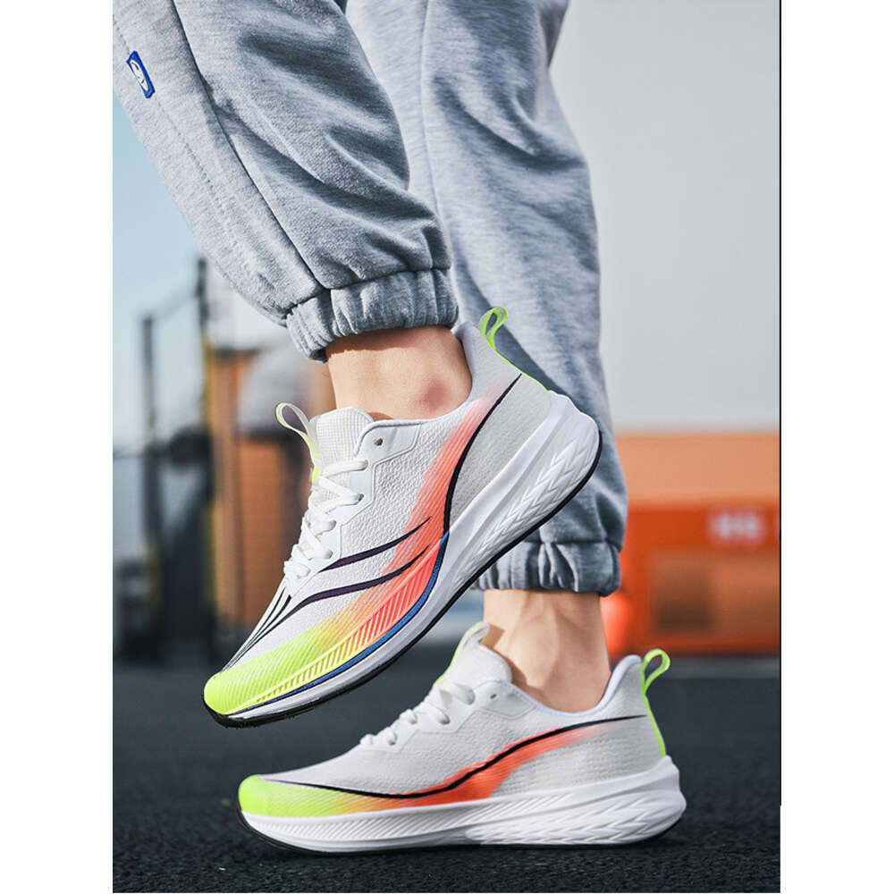 High quality fashionable casual sports high elasticity shock absorption PU outsole comfortable men's running shoes