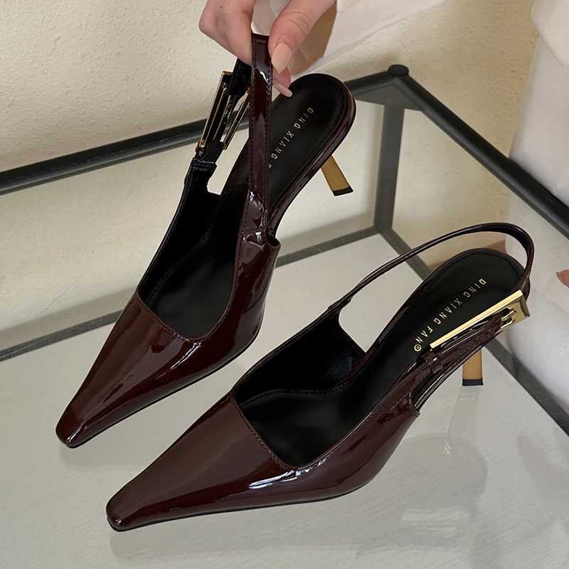 2024 Sandals Dress Women Pumps Spring Fashion Pointed Toe Sgbac Female Footwear Summer Ladies Shallow Shoes High He