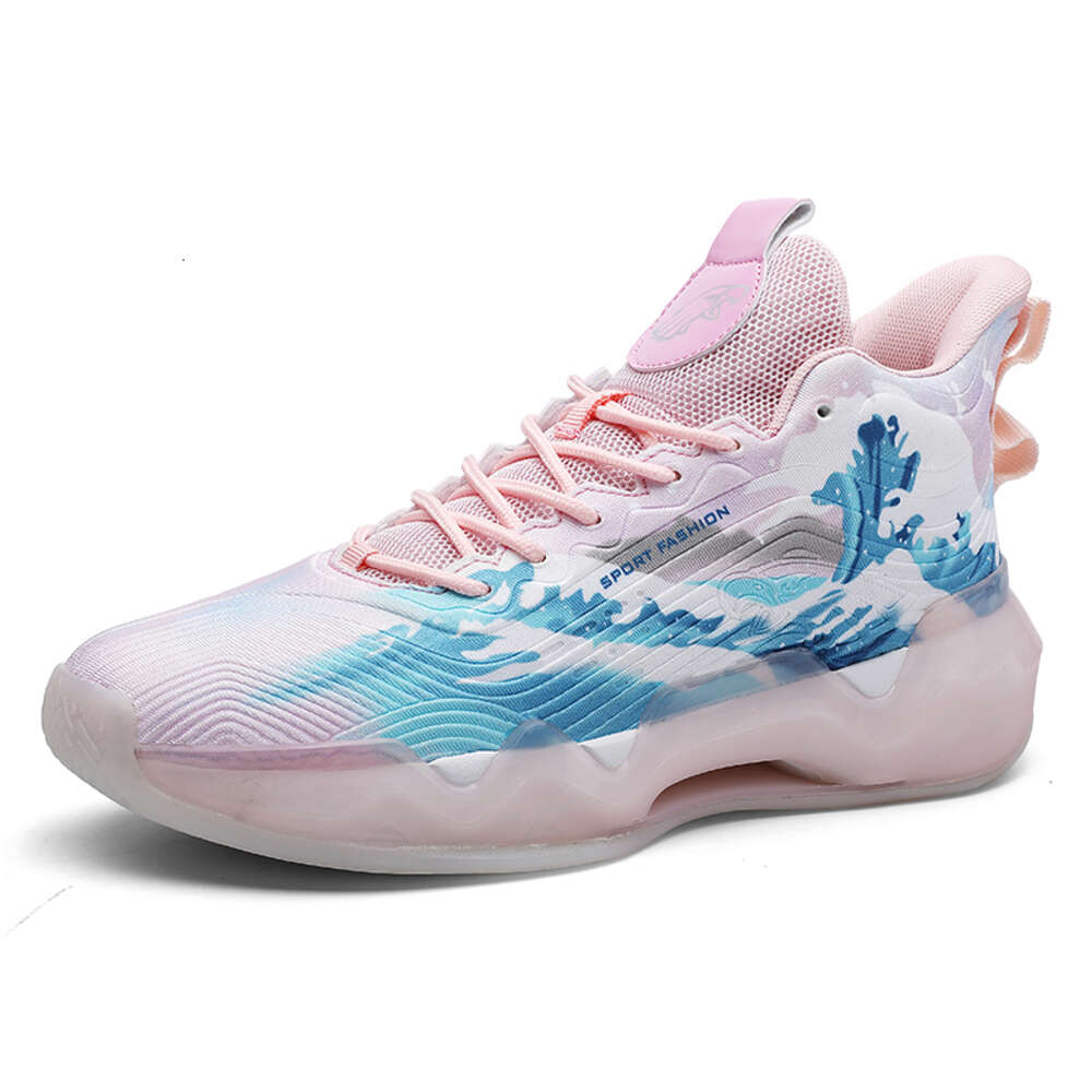 Latest Design Shock-Absorption Composite Sole sport shoes Professional Cool Hot Pink Basketball Sneakers
