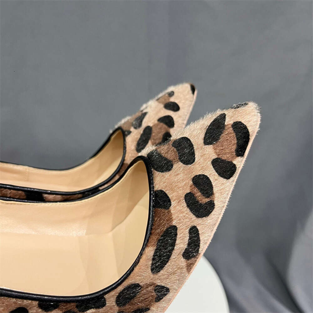 Suede Leopard Gradient Women's Leopard Print Dress Sexy Pointed High Heels For Parties Shoes Women