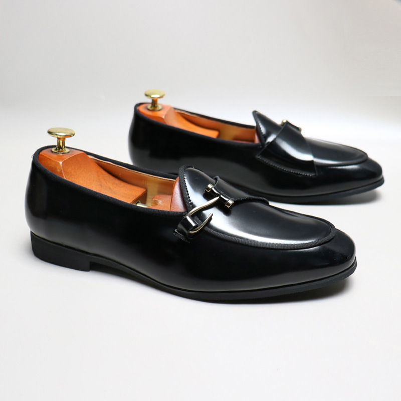 Men's Shoes New Casual Bean Shoes Men's British Business Dress Leather Shoes Men's Free Shipping