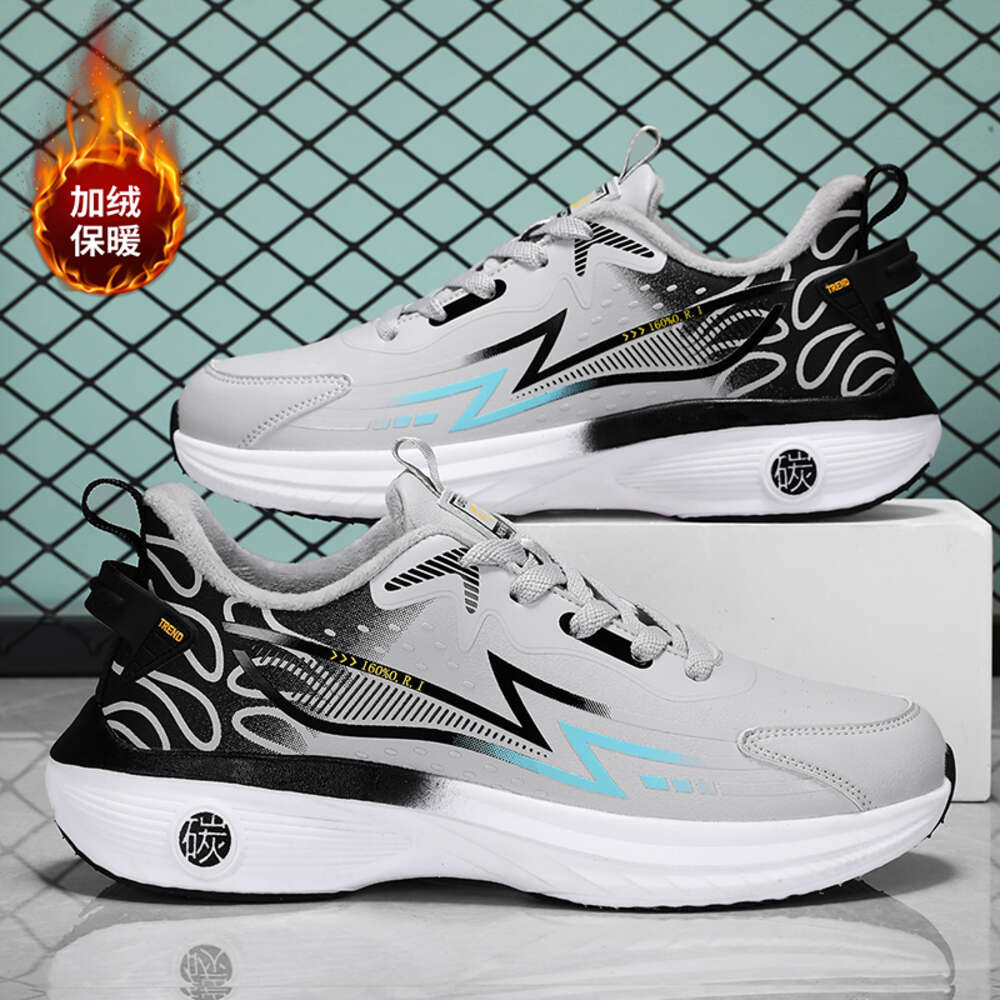 Wholesale high quality men's winter Winter plush cushion breathable Lightweight sports running shoes