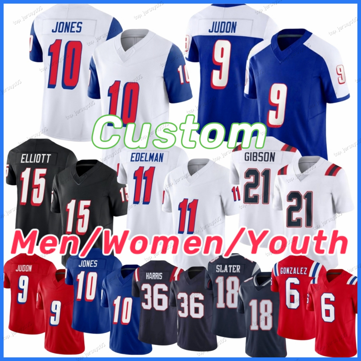 10 Drake Maye 0 Christian Gonzalez Matthew Judon Football Jersey Tom Brady Rhamondre Stevenson Demario Douglas Kendrick Bourne Hunter Henry Ja'Lynn Polk Javon Baker