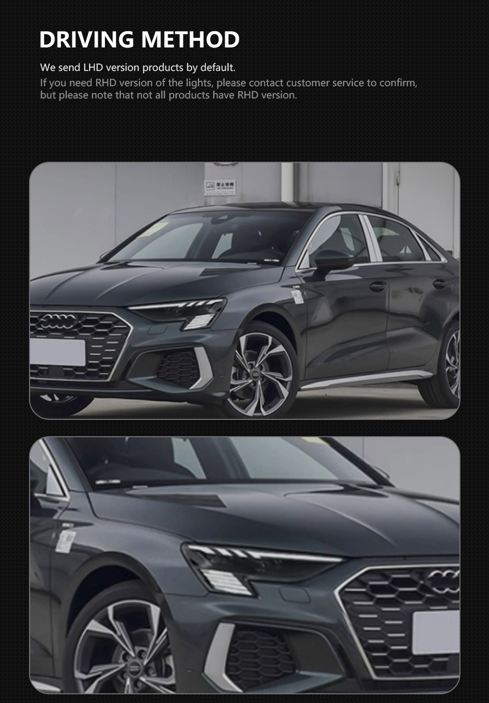 LED Headlight for Audi A3 20 21-2024 S3 A3L DRL Turn Signal High Beam Angel Eye Daytime Front Lights