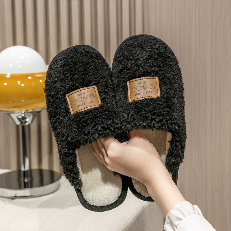 Slides Men Women Slippers Ladies Wool Winter Fur Fluffy Furry Non-Slip Sandals Fashion Fuzzy Flip Flop Slipper
