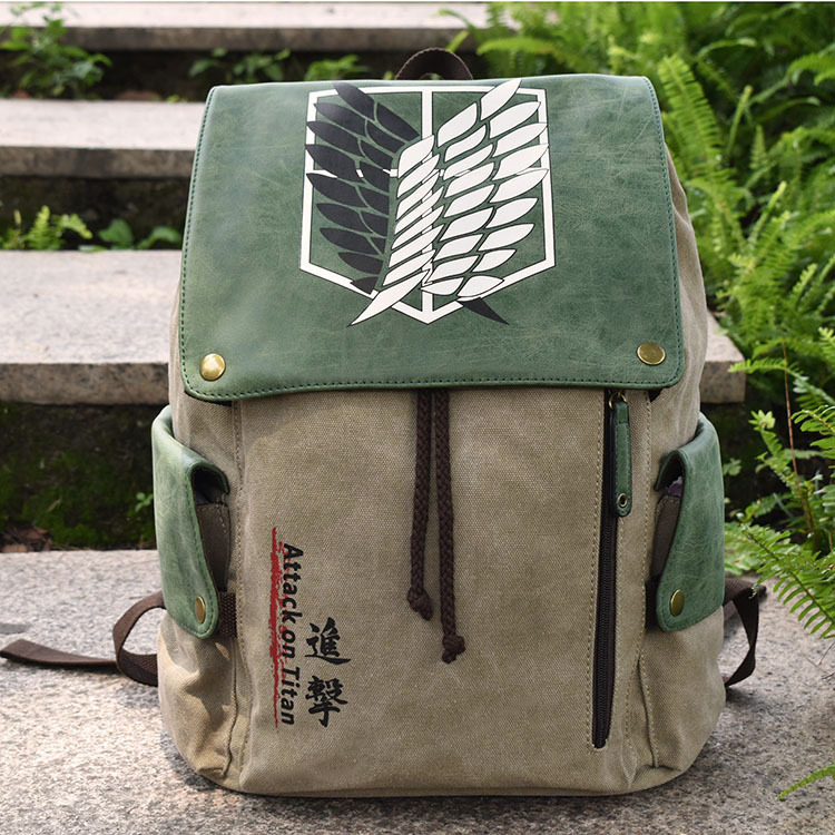 High quality designer versatile anime backpack for men and women practical backpack for fire shadow student canvas backpack for foreign trade