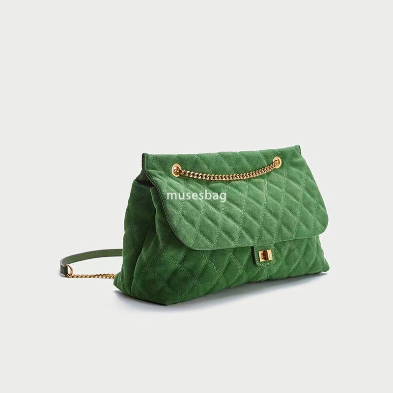 Spring, Summer, Autumn, and Winter New Korean Edition Large Capacity High Quality Textured Frosted Diamond Grid Bag Chain Strap Crossbody Shoulder Bag