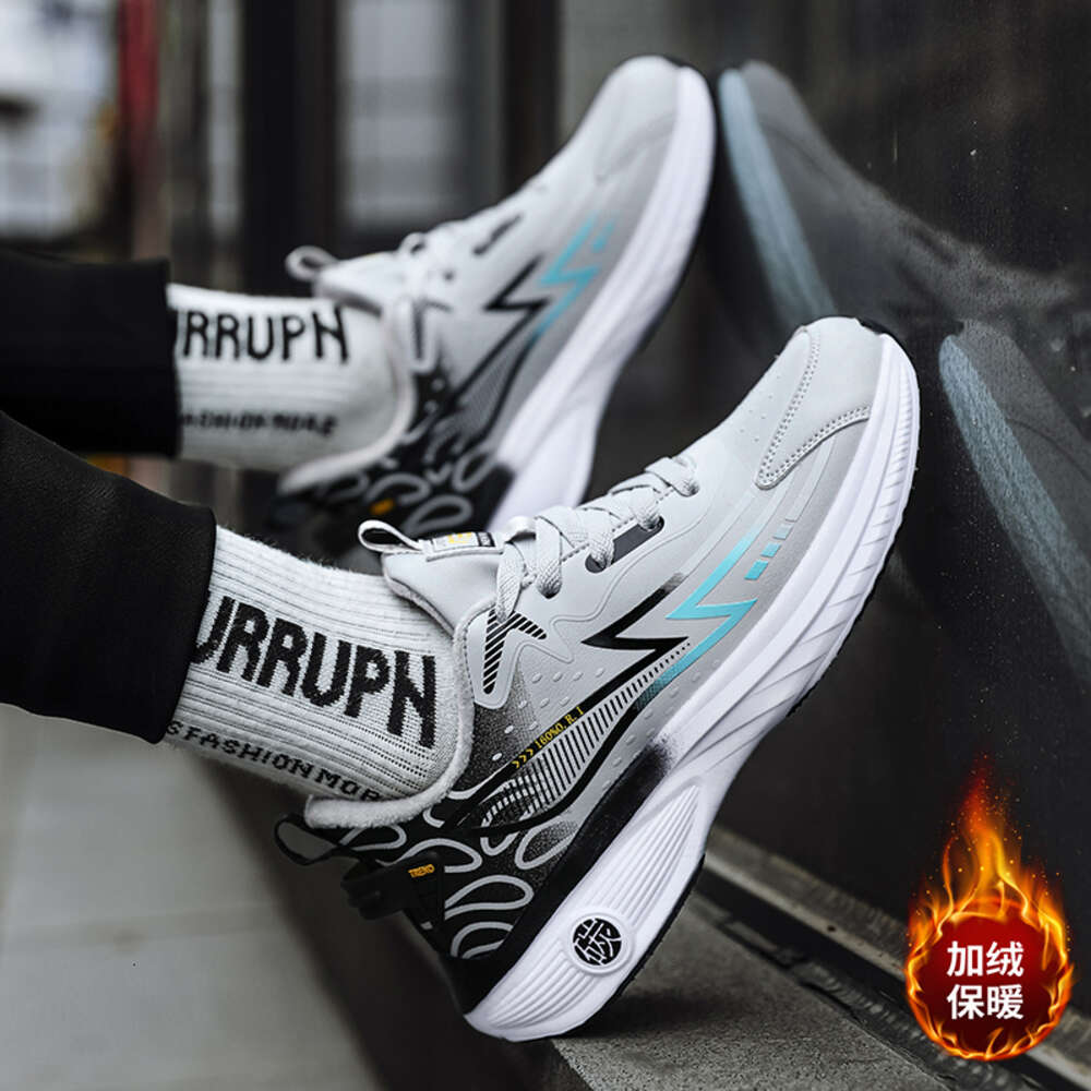 Wholesale high quality men's winter Winter plush cushion breathable Lightweight sports running shoes