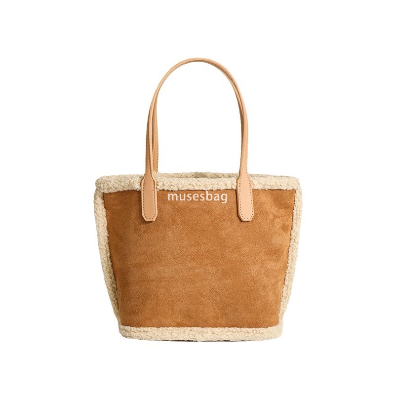 New Warm Breathing Plush Bag Women Internet Red Plush Bag Handheld Large Capacity Plush One Shoulder Tote Bag