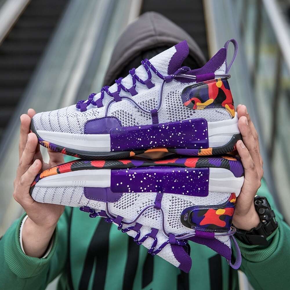 Men's Shoes Sneakers Anti-skid High-top Couple Breathable Man Basketball Boots